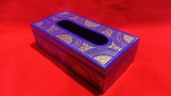 Kashmiri Papier Mache Tissue Box - Image 5