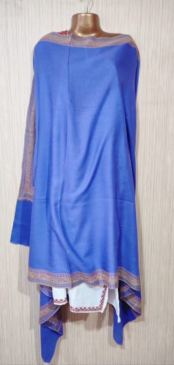 Pashmina Kashmiri Shawl Lavender, Embroidery - Image 13