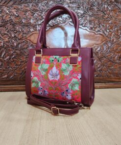 Alternative view of Suede Leather Square Embroidery Sling Bags