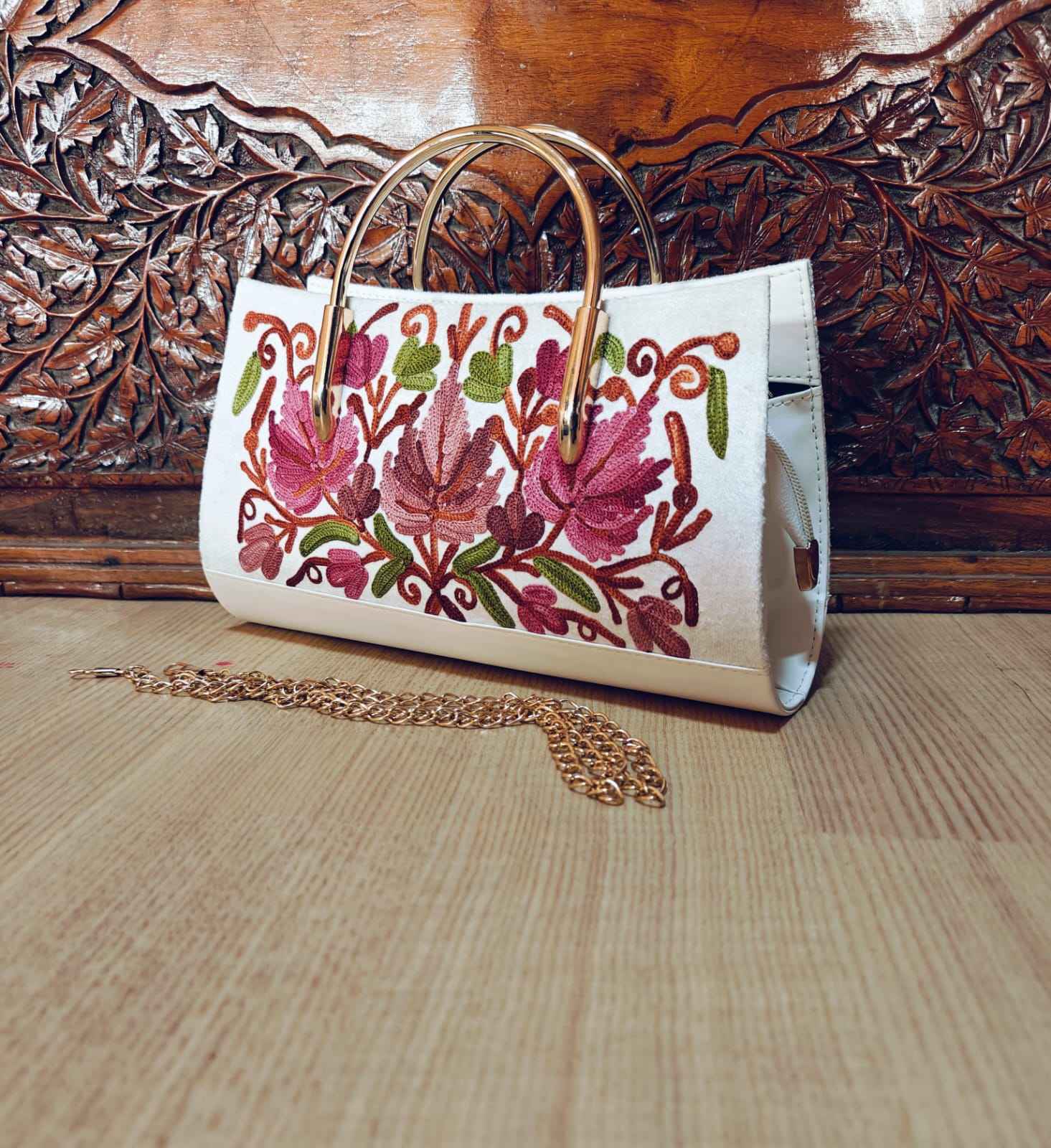 Kashmiri Handcrafted Ari Embroidery Handbags – Timeless Elegance from the Valley