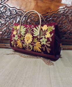 Kashmiri Handcrafted Ari Embroidery Handbags – Timeless Elegance from the Valley