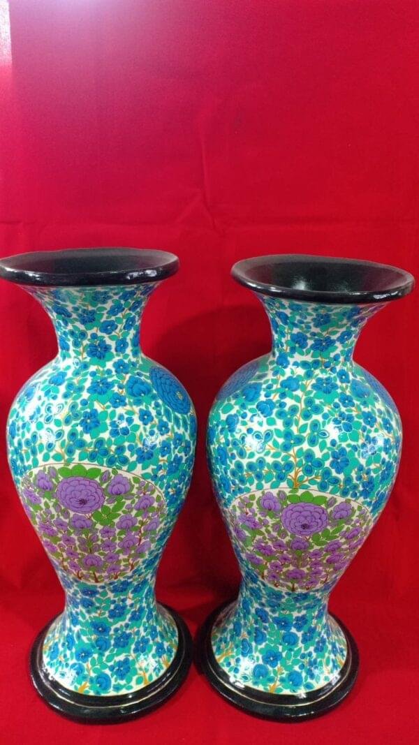 Kashmir Papier Mache Flower Vases - Image 4