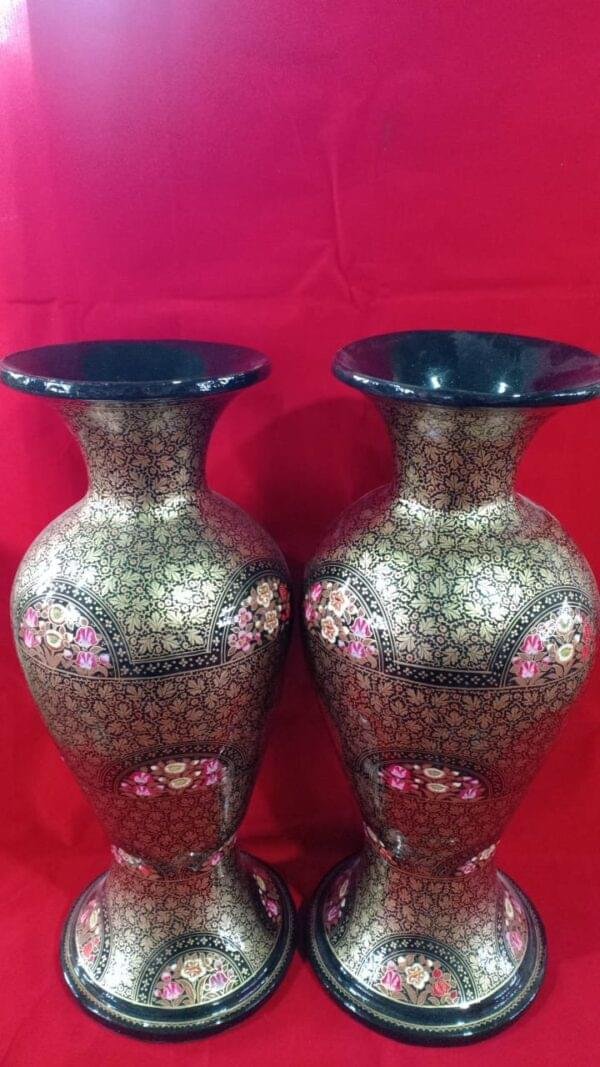Kashmir Papier Mache Flower Vases - Image 3