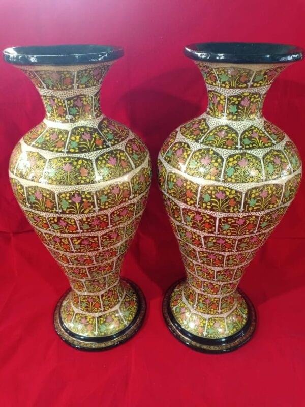 Kashmir Papier Mache Flower Vases - Image 7